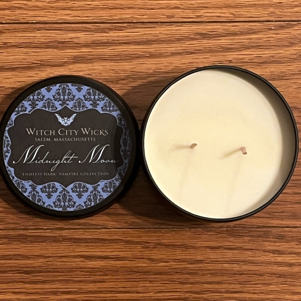 COPY - Witch City Wicks Double Wick Travel Candle, Midnight Moon.